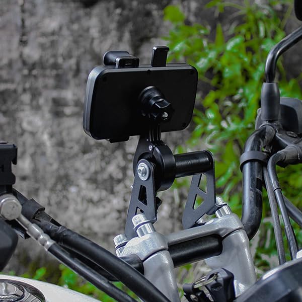 Image of GPS Mount | Mobile Holder Mount is Compatible with Triumph Speed 400 |Speed T4 | Scrambler 400X | Scrambler 400XC (Black, Pack of 1)