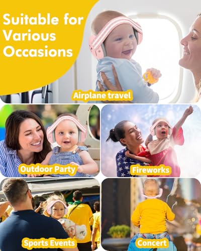 Image of Baby Ear Protection, Noise Cancelling Headphones for Babies, Noise Reduction Earmuffs for Infant and Toddlers up to 36 Months