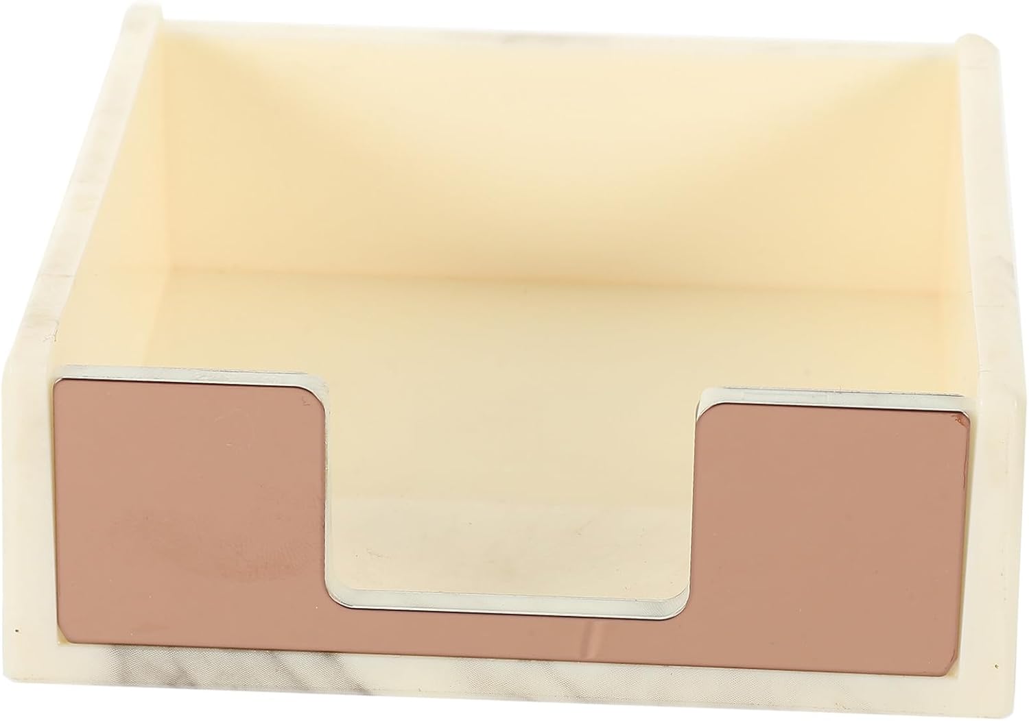 Decorative Memo Pad Holder Marble Notepad Dispenser Compact Stationery Box Holder