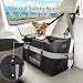 Petsfit Transportbox Katze für Auto, Katzentransportbox mit 2 Patent-Schnallen Transportbox Hund genügend Platz mit weichen Kissen, Tragetasche für Katzen und kleine Hunde, Schwarz