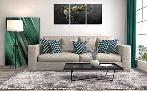 Nan Wind Frog On Tree Wall Art Canvas Wildlife Wall Decor Black And White Pictures On Wall Art For Home Office Decorations Living Room Bedroom And Kitchen Decor 3 Pcs Framed Canvas Prints 12X16Inches #TOP2
