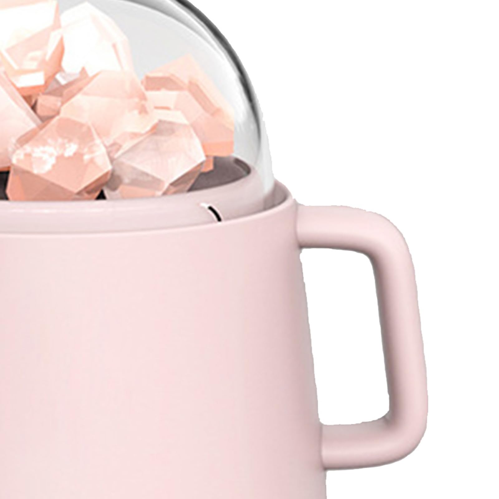 Cocoarm Umidificatore con Pietra di Sale, Diffusore di Oli Essenziali Wireless in ABS 360 Ml 800 MAh USB Ricaricabile Muto Nano Nebbia Luce Notturna per Casa Dormitorio Camera da Letto Ufficio (PINK)