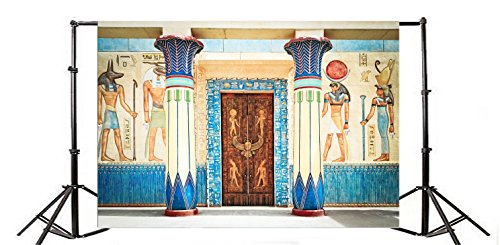 Yeele 8x6ft Ancient Egyptian Fresco Photography Backdrop Vinyl Shrines Mural Religion Totems Stone Wall Painting Photo Background History Culture heritage Relic For Photo Video Shoot Studio Props