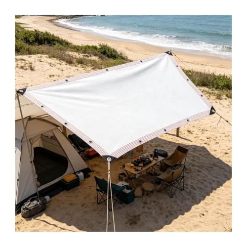Voile d'ombrage imperméable blanc protège de la pluie et des UV 2x7m - 2