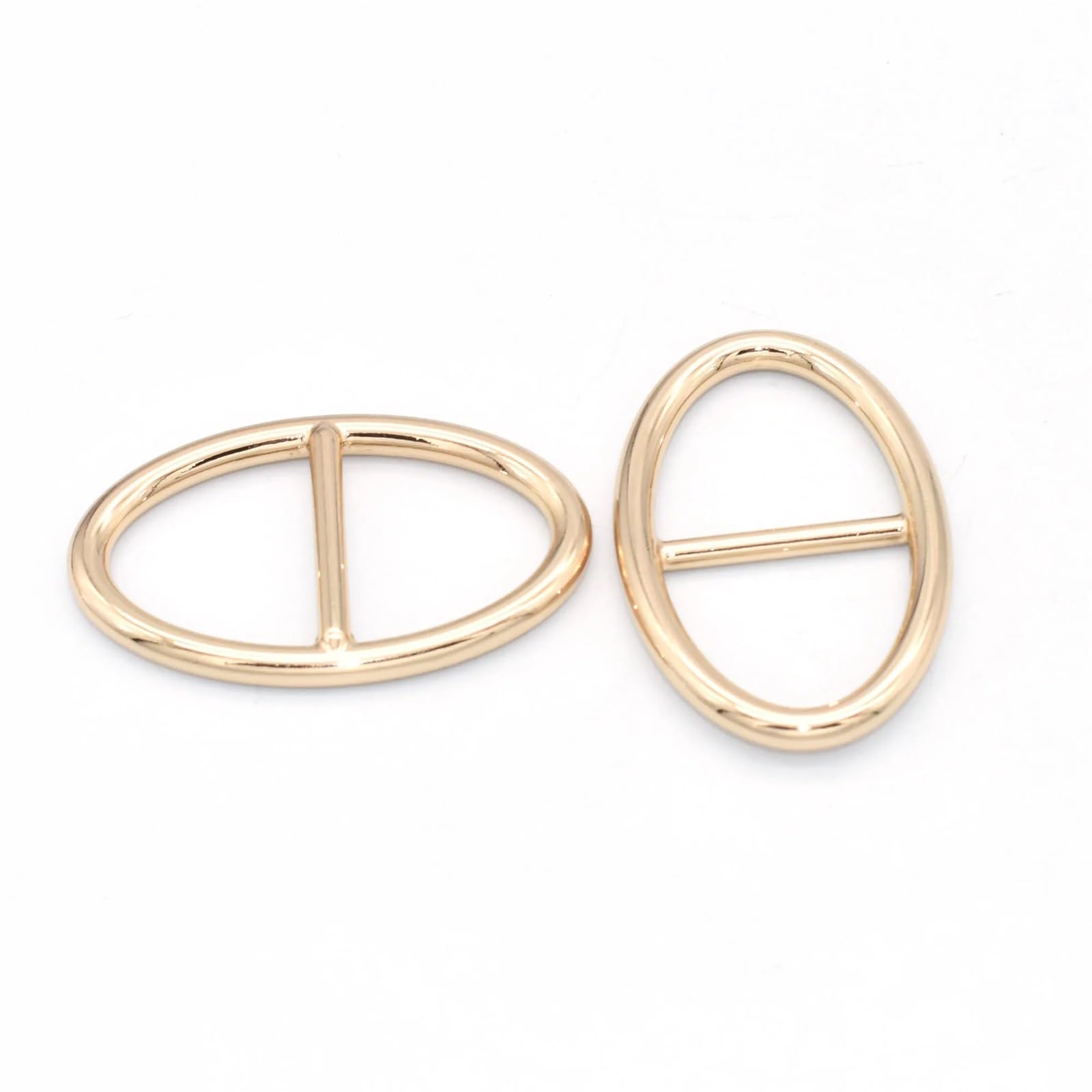 60 hebillas deslizantes ovaladas de 22 mm, hebilla de cinturón ovalada, accesorios de metal ajustables