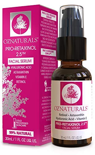 OZNaturals Anti Aging Retinol Serum: Pro-Retaxinol 2.5% Anti Wrinkle Serum for Face