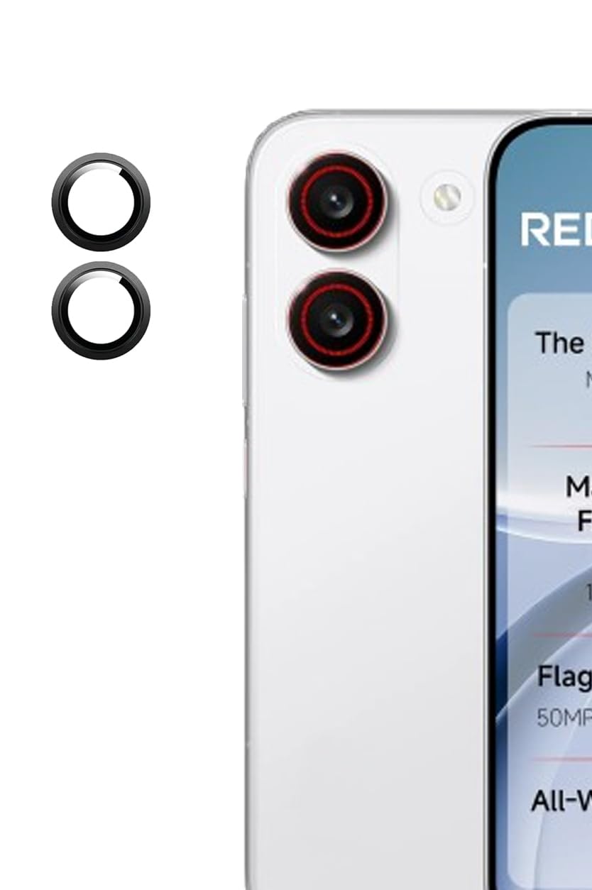 Camera Lens Protector Compatible for Redmi Turbo 5 9H Hardness,Full Coverage Premium Camera Metal Ring, HD Clarity, Scratch-Resistant Ultra-Thin/Clear/Black [Pack Of 1]-picture-24