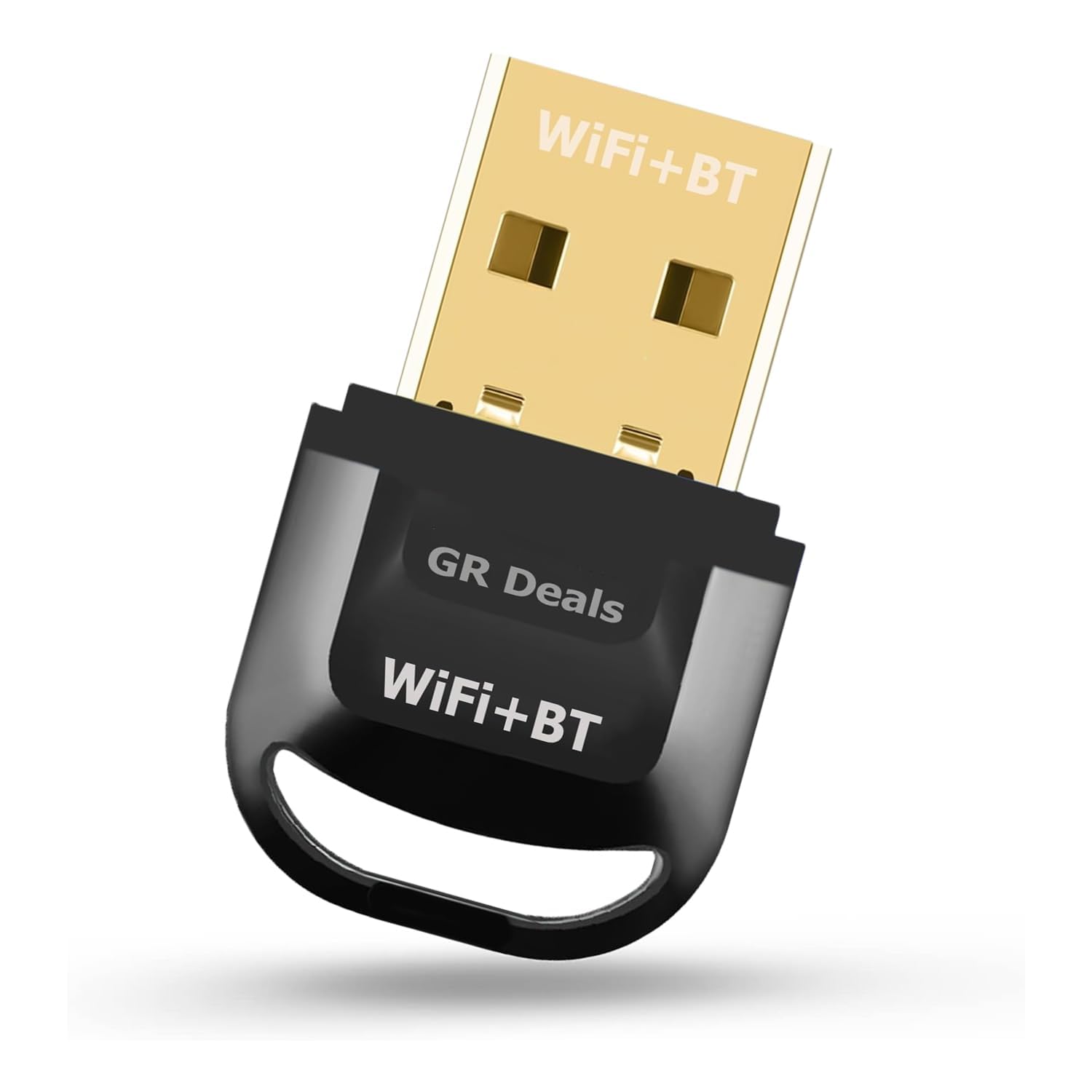 2 in 1 usb wifi + bluetooth adapter for pc, plug & play dual band 2.4/5ghz with bluetooth 5.2, dongle receiver wi-fi & bt long range for desktop/laptop/keyboard/mouse/headset. (black)