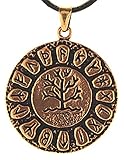 Hintergrund: Laut nordischer Mythologie war der Lebensbaum (Yggdrasil, auch Weltenbaum oder Weltesche genannt) der erste Baum, den das Göttergeschlecht der Asen auf der Erde schuf. Seine Wurzeln reichen bis in die Unterwelt, seine Krone bis in den Himmel, und so steht er als Symbol für den Kosmos als Ganzes sowie die Wiedererneuerung des Lebens.