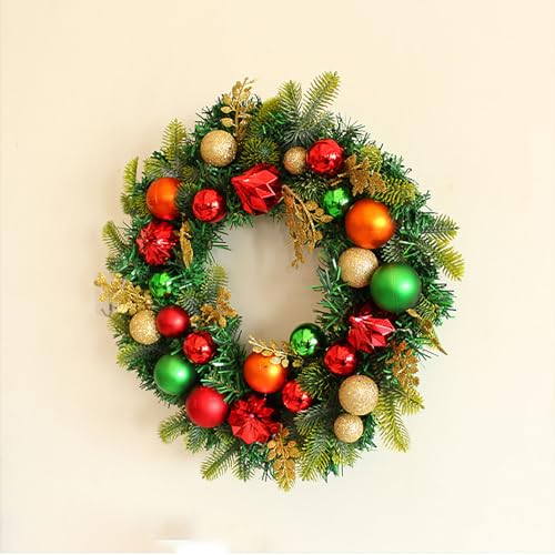 Couronne de Noël artificielle pour fenêtre et décoration murale de maison