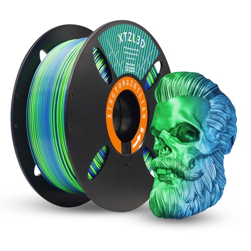 XTZL3D High-Speed PLA+ 3D Printer Filament, Dichromatic Coextrusion 1.75mm Diameter with +/- 0.02mm Precision, Reusable 