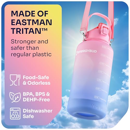 EnergyBud one gallon Botella de Agua 3.78 litros Rosa y Morado miniatura 2