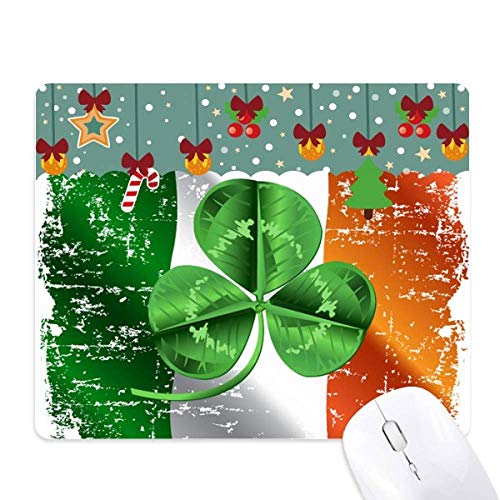 Alfombrilla de ratón verde con estampado de la bandera de Irlanda para tu mesa