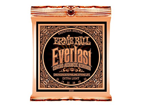A[j[{[ ERNIE BALL 2550 Everlast Coated PHOSPHOR BRONZE EXTRA LIGHT AR[XeBbNM^[ ×3Zbg