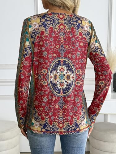 AUTOMET Long Sleeve Shirts for Women Tops V Neck Casual Top Comfortable Shirt Soft Basic Tees Women Blouses - Image 6