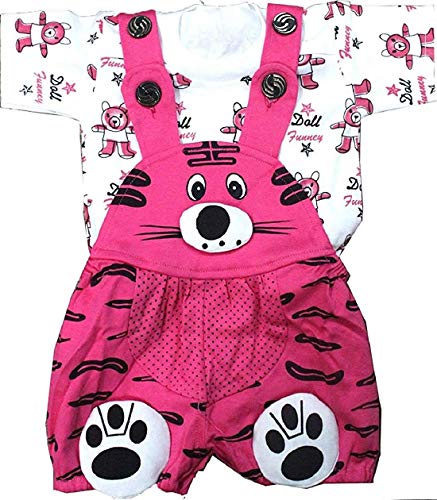 Image of Tendercare Baby Girl's & Baby Boy's Knee Length Dungaree (check sold while checking out)