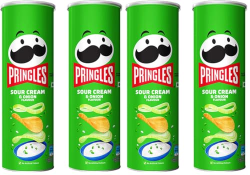 Image of Kellogg's Pringles Sour Cream & Onion 107 gram (Pack of 4)