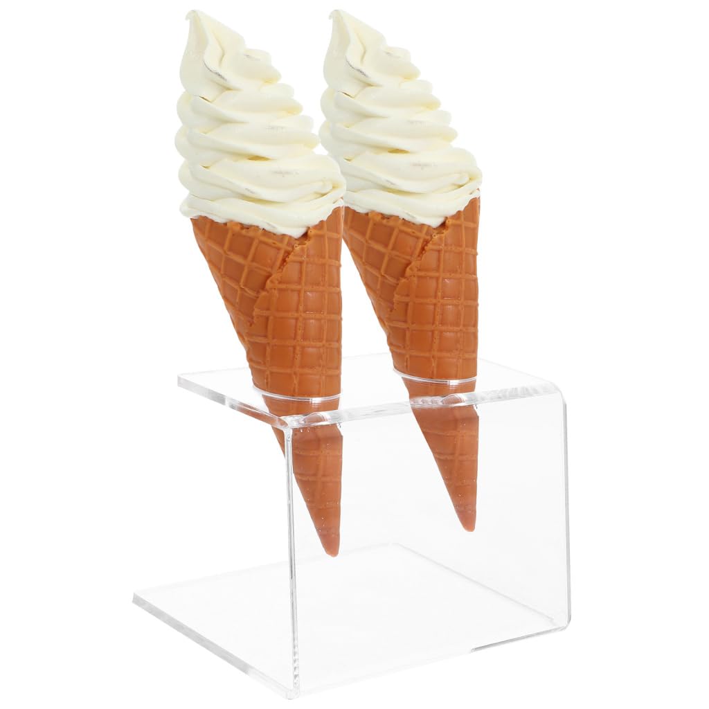 Support de cornet de crème glacée acrylique transparent haute transparence à base ultra stable