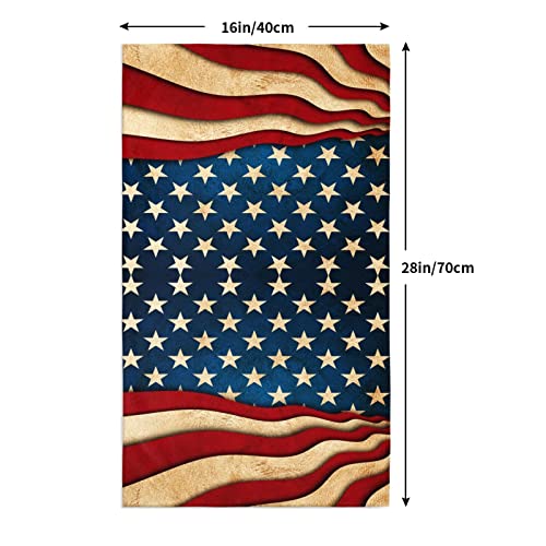 Vunko American Flag Kitchen Dish Towel Soft Highly Absorbent 4Th Of July Patriotic Hand Towel Home Decorative Multipurpose For Bathroom Hotel Gym And Spa 15.7 X 27.5 Inches #TOP6