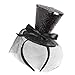 Widmann 0066F - Haarreif Minizylinder Glitter, Schwarz, mit Schleife und Schleier, Hut, Kopfschmuck, Accessoire, Karneval, Mottoparty