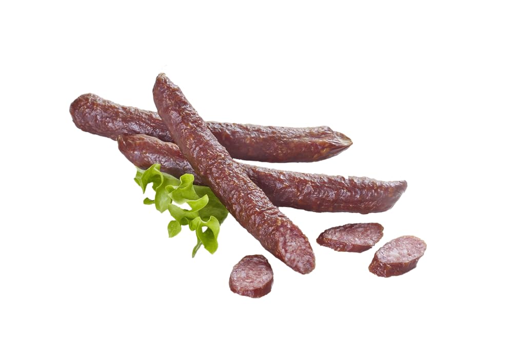 Almgourmet - Tiroler Rehwurzn - 12 Stück - 400g - Rohwurstspezialität mit Rehfleisch - lange Haltbarkeit