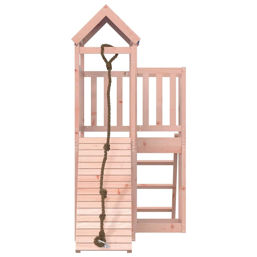 Torre da gioco in legno massiccio Douglasie stabile con struttura da arrampicata, sabbiera e scala, casetta da gioco per bambini in giardino, con altalena
