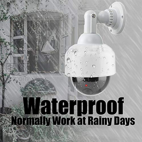 Fotocamera Finta Realistica O&W Security - Con Luce Lampeggiante E Obiettivo Speed Dome | Impermeabile Per Interni Ed Esterni | Effetto Dissuasione Antifurto - Foto 9