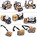 Childom Alloy Construction Engineering Vehicle Toys Set 12 Pack Stacker,Big Forklift,Heavy Duty Roller,Excavator,Heavy Transport Vehicle,Engineering Mixer Set for Kids Boys