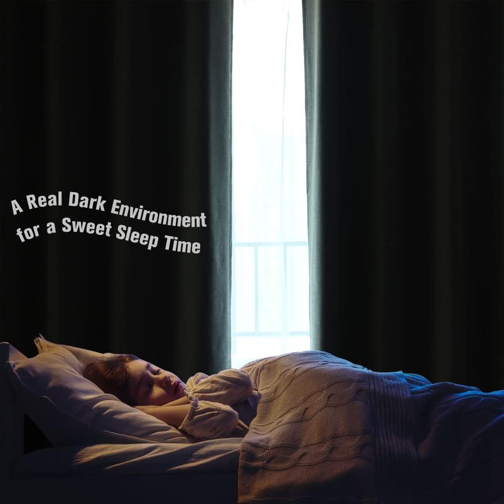 GRALI-DECOR 100% Blackout Blind for Sliding Glass Door, Extra Wide Insulated Full Blackout Curtain Panel for Patio/Villa/Hall/Parlor (100 W x 84 L, Teal Blue, 1 Piece)