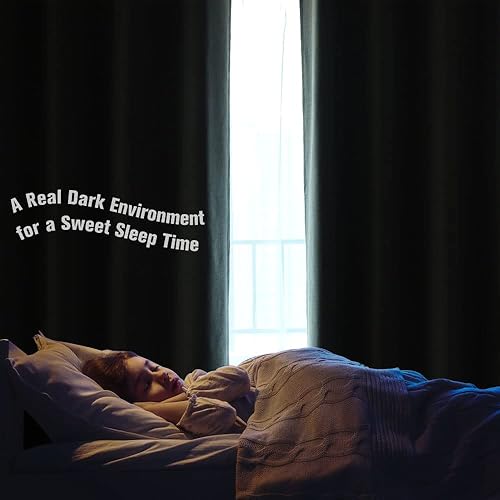 Miniatura 9 de GRALI-DECOR Cortinas 100% opacas con aislamiento térmico, cortinas de aspecto de lino para sala de estar, insonorizadas y protección de privacidad