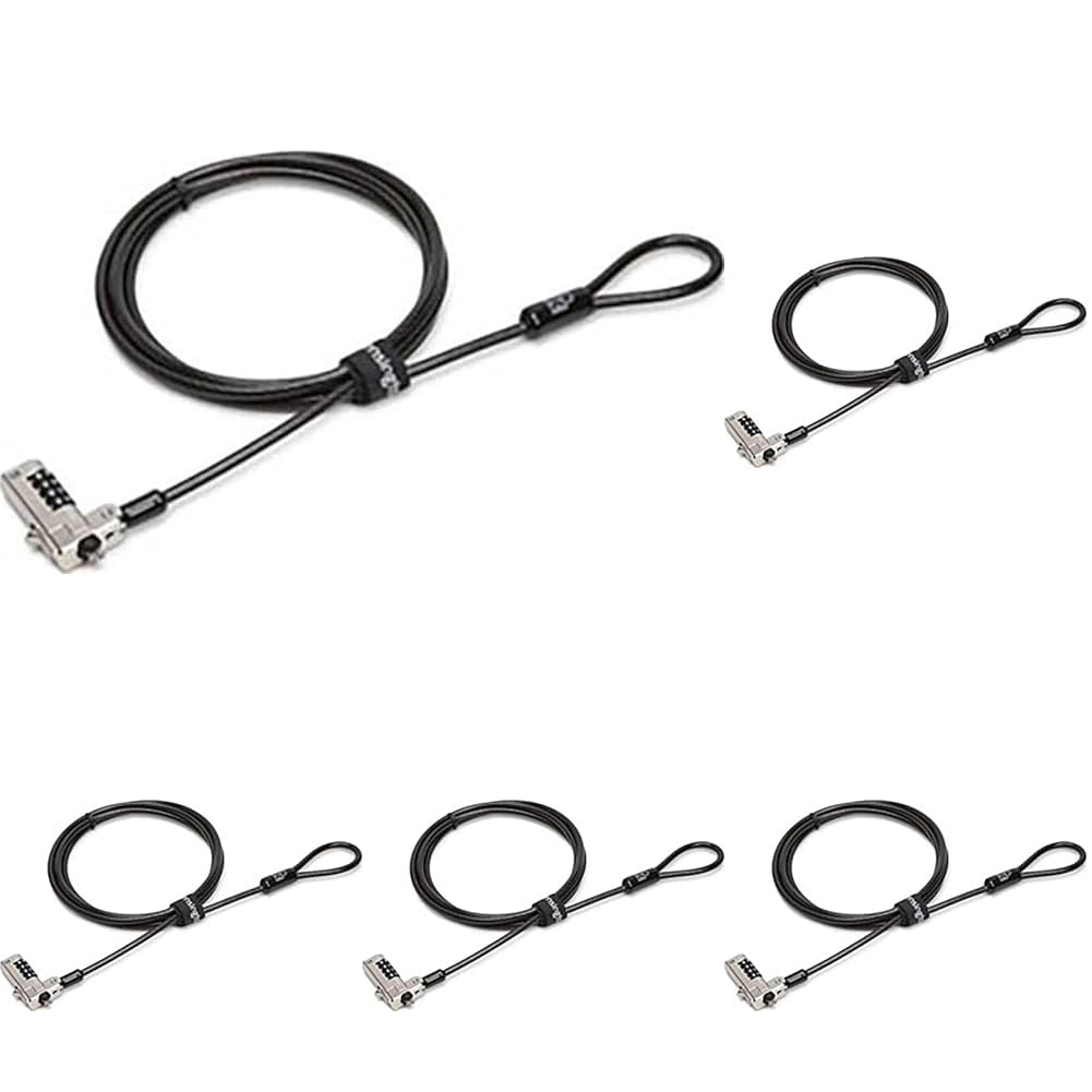 Kensington N17 Kombi-Laptopschloss mit schnittfestem Kabel für Geräte mit Wedge-Shape Sicherheitsslot