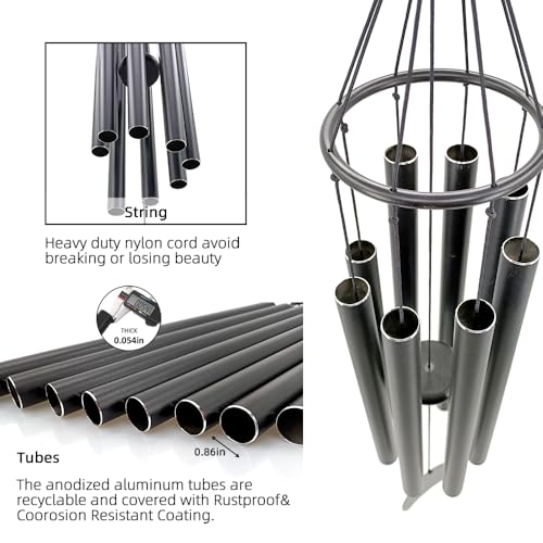 Image of Personalized Retirement Wind Chimes for Outside, 36 inch Happy Retirement Gift for Women, Men, Coworker, Colleague, Boss, Teacher, Nurse, Friend, Going Away Garden Patio Decor