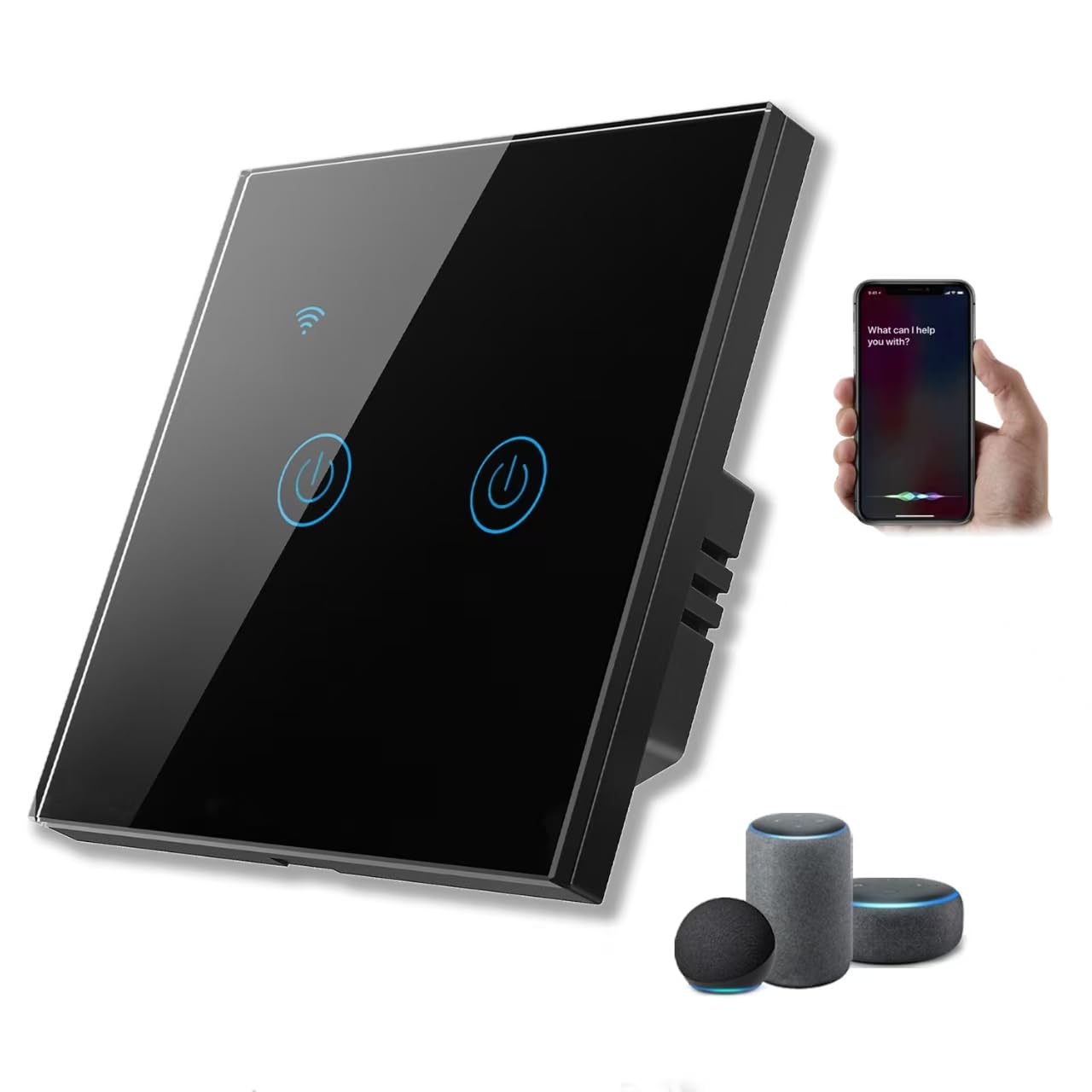 تيكوندريس مفتاح اضاءة حائط ذكي واي فاي، لا يتطلب سلك محايد، لا يحتاج الى موزع...