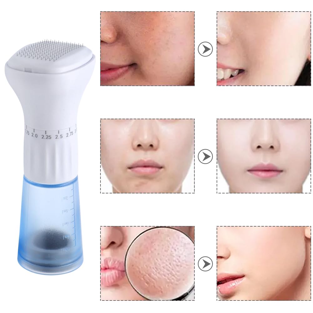 Derma Stamp S2 0-3 mm regulowany microneedling 140 igieł ze zbiornikiem serum Hydra Derma system do skóry, włosów, zmarszczek (bez SERUM)