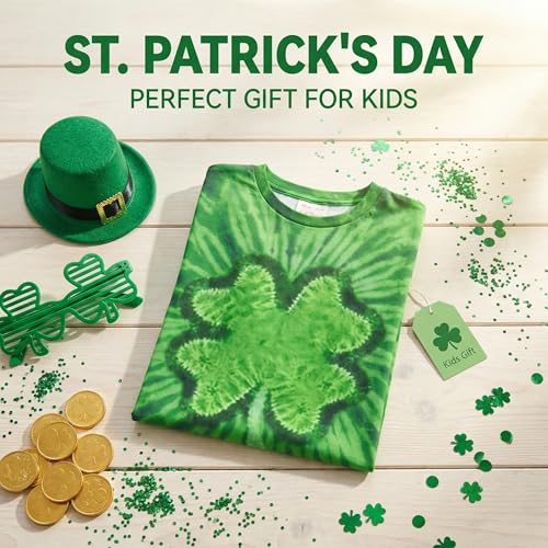 Image of Kids St. Patrick's Day Shirt Boys and Girls Green T-Shirt Clothing 4-12 Years