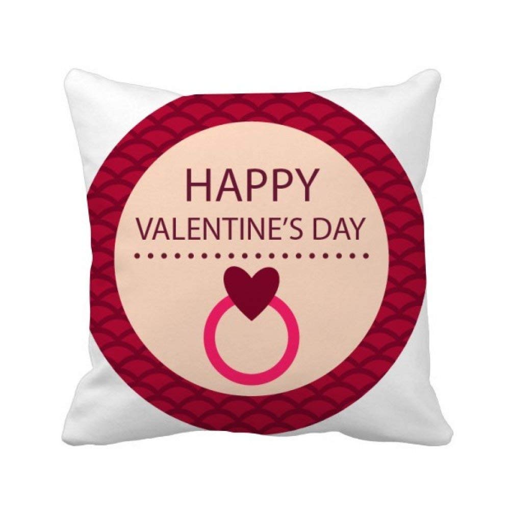 Coussin rose Happy Valentine 40x40 cm pour une ambiance chaleureuse