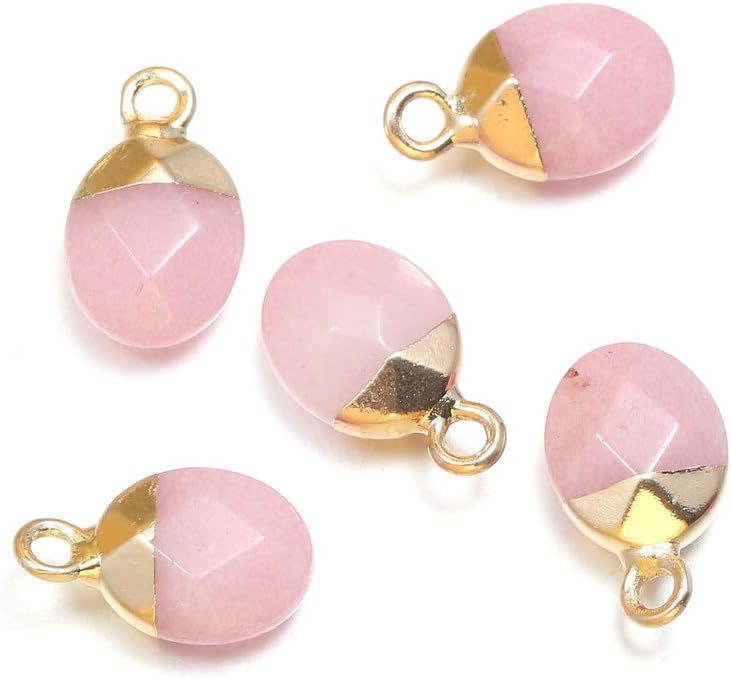 10PCs Natural Semi precious Stone Pendants,Charms 8x13mm for Jewelry Making Jade Turquoise Agate Crystal Quartz Beads Bracelet Necklace Jewelry Findings - Image 6