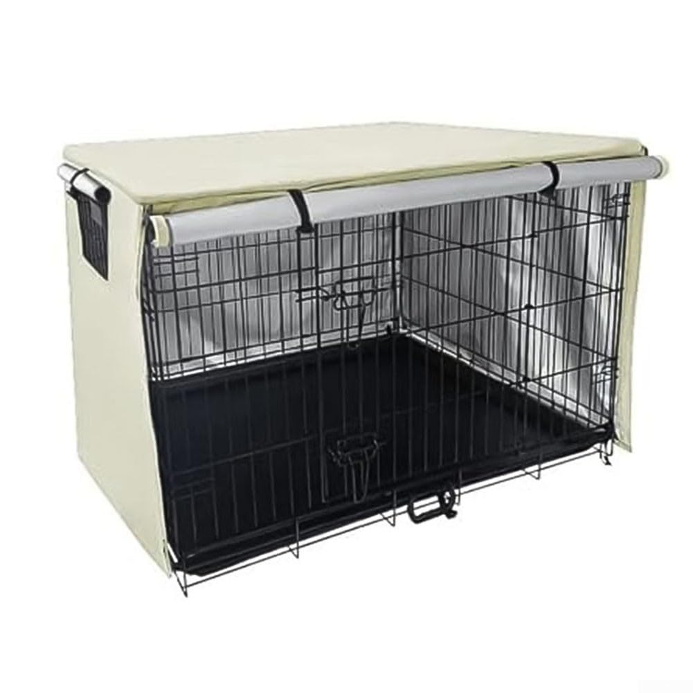 RichVibe La funda de malla para jaula de perro permite personalizar la visibilidad y ventilación para mascotas (109 x 74 x 76 cm)