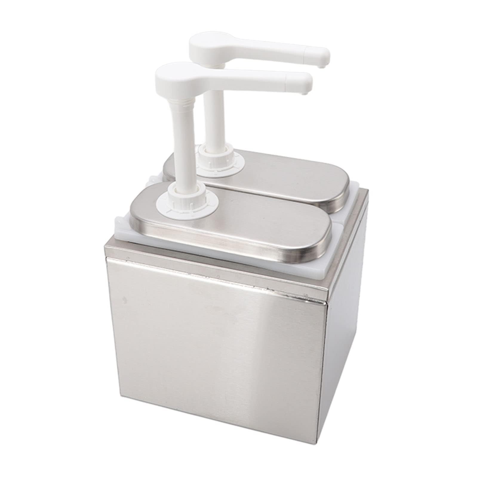 Shoppers Hub PNQ SS Body Plastic Head Sauce, Mayonnaise, Ketchup, Liquid Dispenser with Heavy Spring| Sauce Pump Dispenser | Condiment Pump for Restaurants, Cafés (Capacity: Double 2L + 2L)-image-39