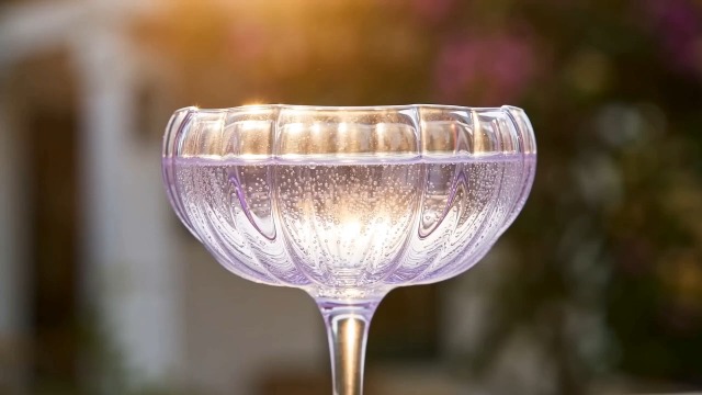 アメリカグラス Amazon.com | Khen Flower Vintage Wavy Glass Coupes Martini