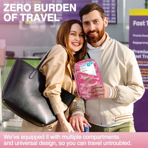 Image of Passport Holder Family, Women Rfid Blocking Passport Wallet, Travel Essentials Premium Wallets, Waterproof Passport Holders Bag for Men Traveling, Travel Document Organizer Credit Cards Case