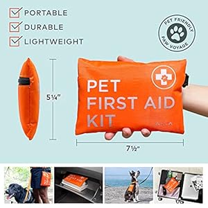 First Aid Kit 3 Piece Set – Each for Home, Car & Travel. Dog First Aid Kit with Thermometer, Tick Remover Kit & Many More
