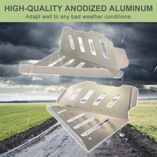 Image of Front A-Arm Guard Fit for Can-Am Defender HD8 HD10 HD7 HD9 HD5 4X4 | 4.0mm Aluminum Front Splash Guard, 2-Piece Front Set, Drainage Holes for Easy Cleaning, Protects A-Arms from Rocks /Stumps