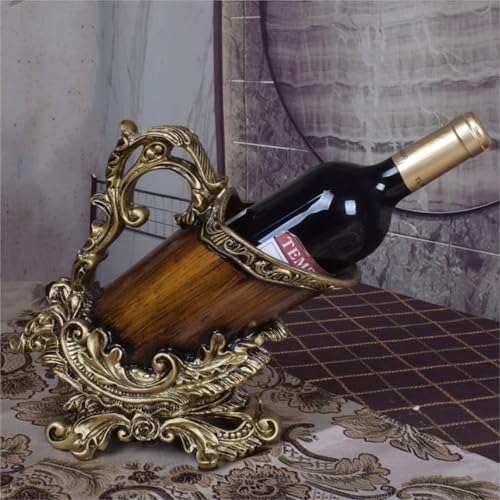Soporte vintage para botellas de vino de resina miniatura 5