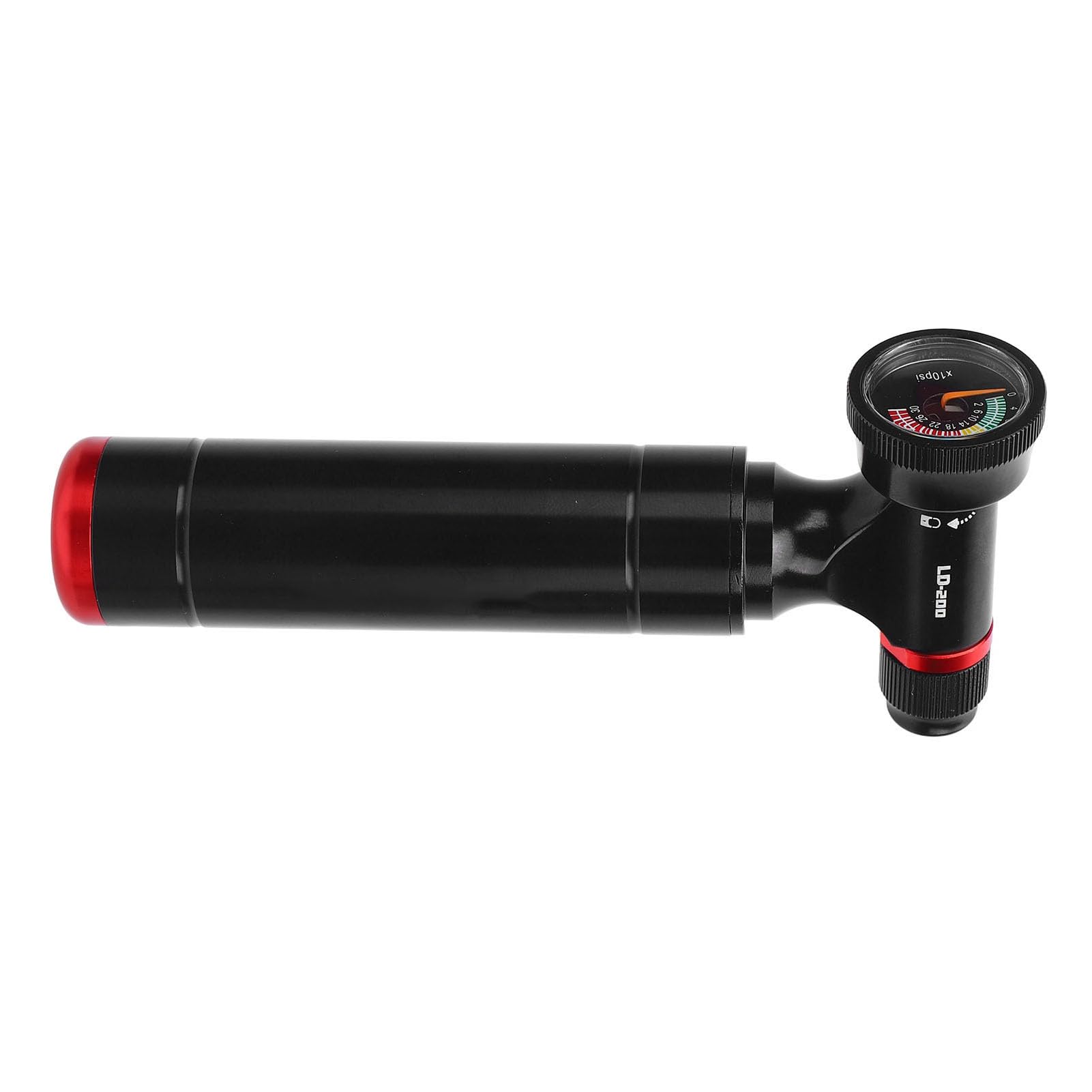 Yosoo Health Gear Mini Pompa per Bici Pompa per Pneumatici per Bicicletta in Lega di Alluminio con Manometro per e Valvola Francese Gonfiatore per Pneumatici per Bici CO2 Portatile per Ciclisti di