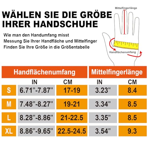 FanVean Handschuhe für Winter Herren Damen: 360°Touchscreen,Wasserdicht,Winddicht,Thermo für Schnee,Skifahren,Laufen,Radfahren,Autofahren,Motorradfahren und Workouts-Warme Mittlere Schwarz