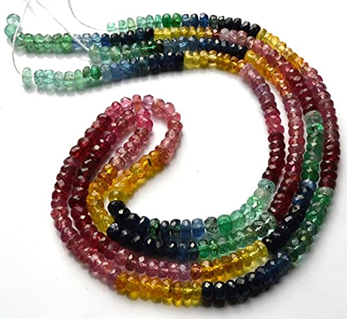 Saphir et émeraude en rondelles facettées pour vos bijoux d'été