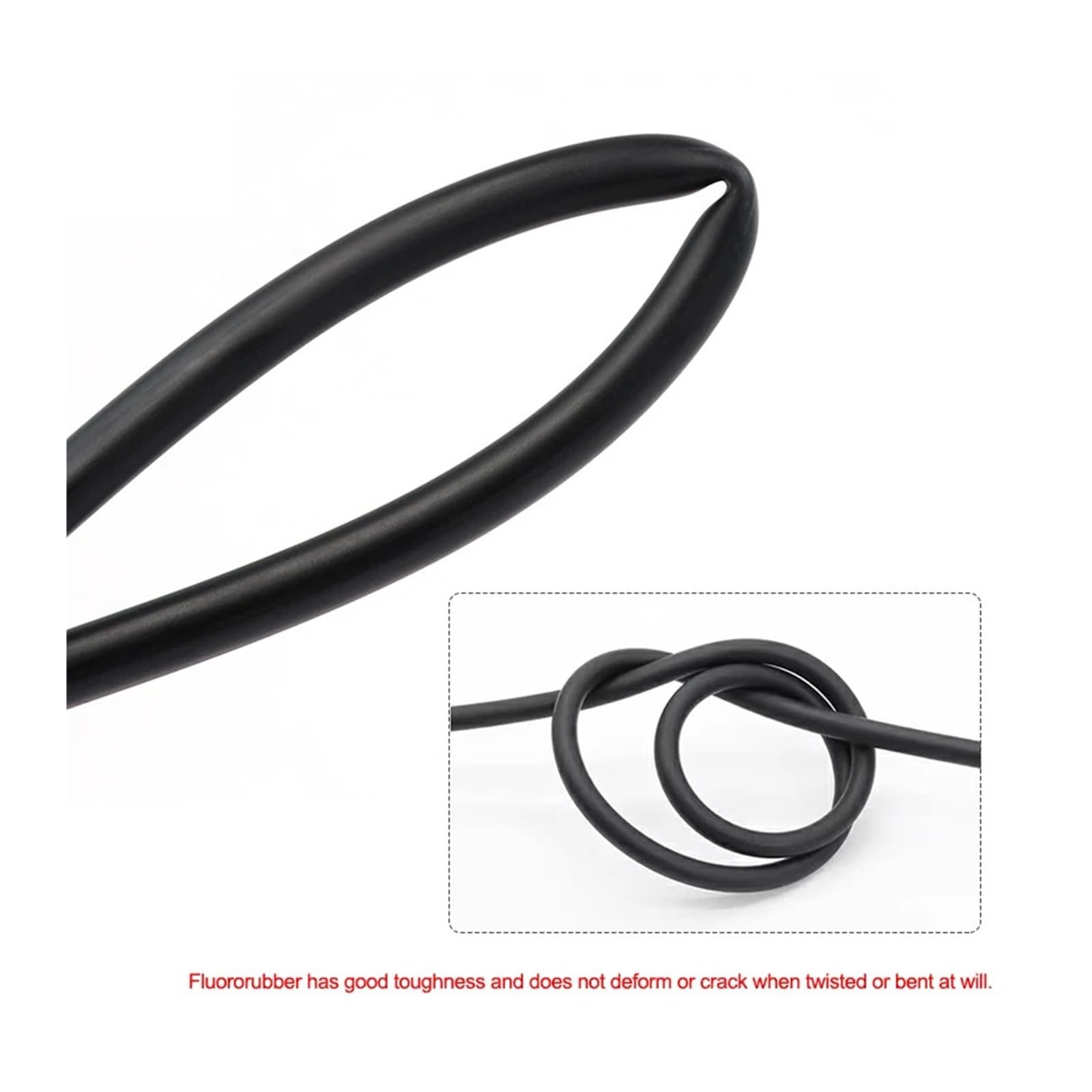 Tubo caucho flúor 2-16mm resistente calor ácidos y bases | Resiste ácidos, bases y altas temperaturas for fluidos químicos(10 meters,ID 5mm x OD 8mm)