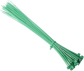 SHUNMIN Cinta Anticalorica para Escapes Cinta Anticalorica Sujetacables con Cierre autoblocante 4x350 mm Loop-Wrap Colored-Cable Nylon Plastic 100pcs Plastic Colored Cable Zip Tie 18 Lbs(Green)