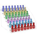 Tasybox Acrylic Nail Polish Holder Organizer Rack, Clear Essential Oils Storage Nail Varnish Display